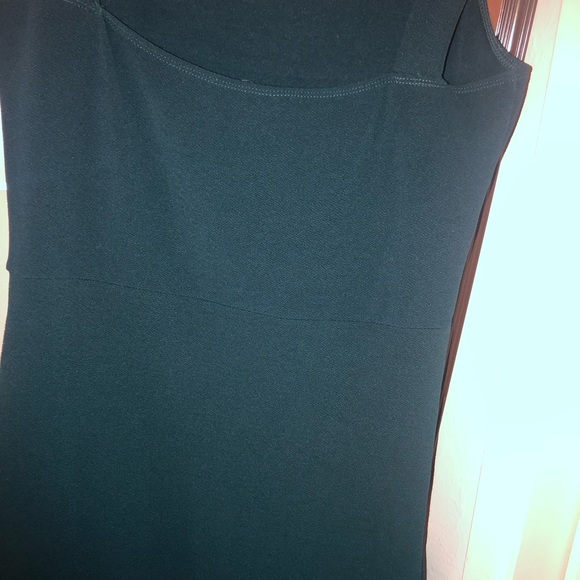 Turquoise dress with sexy slit in front size M, 16 inches PTP, 36 inches long - Picture 7 of 7